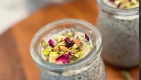 Thandai Chia Pudding | Holi Special | Quick Guilt-free Dessert 🌸 #shorts