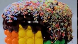 VIRAL Tiktok’s Rainbow PULL ME UP Cake Hack 🤩🌈✨ #shorts #hooplarecipes #tiktok #rainbowcake