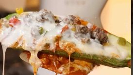 Mexican Stuffed Zucchini (Calabacitas Rellenas) #shorts