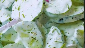 Creamy Cucumber Salad in 10 Minutes! #shorts