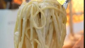 Have you tired this creamy, cheesy and delicious ESPAGUETI a la CREMA?