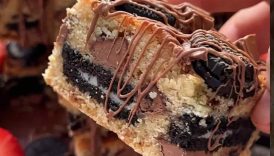 Oreo Chocolate Chip Cookie Bars #easyrecipe #cake #shorts