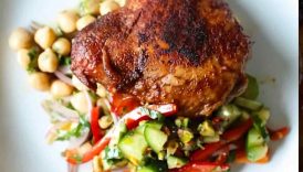Smoked Chicken Recipe with Fresh Chickpea Salad (Quick & Easy) #recipe #grilledchicken