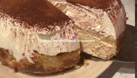 Tiramisu basque cheesecake #cheesecake #tiramisu