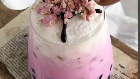 Making a Cherry Blossom Boba Drink 🌸