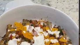 Baked flavored potato wedges with salsa dip and crunchy nachos #shorts