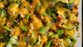 CHEESY SAUSAGE AND ZUCCHINI CASSEROLE #sausage #casserole #zucchini #dinnerideas #cookingchannel