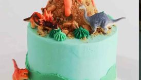 The ultimate dinosaur birthday cake for my 3 year old nephew #cake #dinosaurs #birthdaycake #shorts