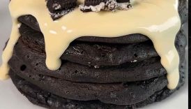 Oreo Pancakes 4 ingredients! 🥞 #easyrecipe #cake #shorts