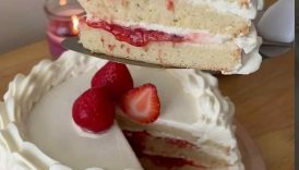 Strawberry shortcake 🍰🍓✨ #baking #bake #strawberryshortcake #cake #shorts