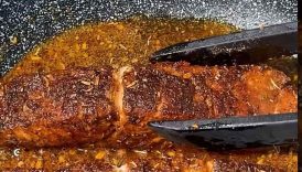 Blackened salmon 🐟 #shorts #cooking #recipe