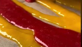 Natural mango strawberry fruit leather made of only 4 ingredients