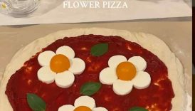 Let’s make a flower pizza 🌼🍕#pizza #flowerpizza #pizzalover a