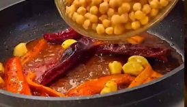 Rich and Spicy Moroccan Beef Stew with Melting Chickpeas