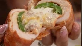 BACON WRAPPED JALAPEÑO POPPER STUFFED CHICKEN #shorts