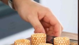 Double layered honey tuille technique! Pastry secrets explained #shorts
