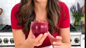 GENIUS! How to remove wax from apples #shorts