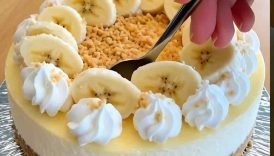 🍌🍰 Banana Vanilla Cream Cake