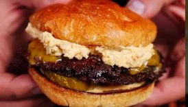 I created a new burger topping! Whipped Cheddar Cheese!