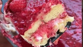 Rapsberry Tiramisu💗😋 #easyrecipe #cake #shorts