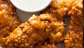 hot honey garlic chicken tenders 🔥🍯✨