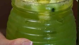 AGUA FRESCA DE PEPINO CON LIMÓN y PIÑA #shorts #aguafeesca #recipe