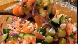 Tomato, Cucumber, and Red Onion Salad!! I loveee this salad! #salad #delicious