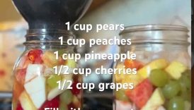 Water bath canned fruit cocktail recipe!