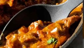 Almond Butter Sweet Potato Chicken Stew #chickenrecipe #chickendinner #onepotmeal #almondbutter