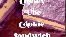 CHEWY UBE COOKIE ICE CREAM SANDWICHES 🍨💜 recipe in comments and description! #filipinofood