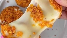 DORITOS-CRUSTED BABYBEL FRIED CHEESE🧀🤩 (recipe in description)
