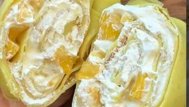 Mango crepe roll😍 #easyrecipe #cake #shorts