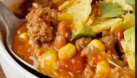 This Taco Soup Takes 30 Minutes and ONE Pot #shorts