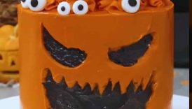 Scary Pumpkin Cake #Shorts #SpookyCake #ViralRecipe #Viralshorts