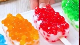 Gummy Rainbow Fruit Filled Popsicles #Shorts #hooplarecipes #viralshorts