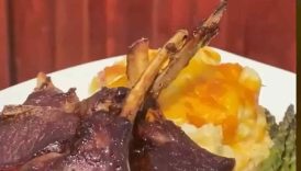 Honey glazed lamb chops