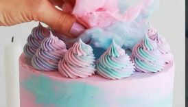 Cotton candy cake with the dreamiest watercolor buttercream 🙌🏽 recipe at sugarandsparrow #cake