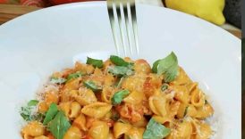Shells in vodka sauce #recipe