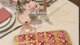 Pink Ravioli 💕🌸🎀 #pasta #homemadepasta #ravioli #homemaderavioli #pinkpasta