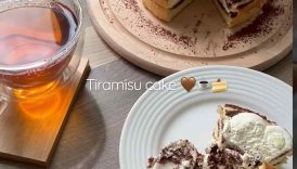 Tiramisu inspired cake ☕️ this tastes so good so I was really proud 😌 #cake #baking #tiramisucake