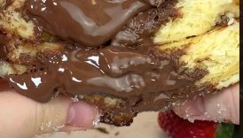 Nutella French Toast😋 #easyrecipe #cake #shorts