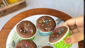 Chocolate Cupcakes Without Oven🍫🧁😋 | 3 Ingredients Cupcake Recipe🤩 #shorts #trending #cupcake