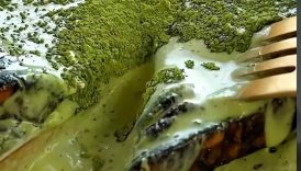 A lil spin on a classic 🍵🖤 Recipe & tutorial for my Charcoal Matcha Lava French Toast coming soon!