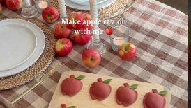 Make apple ravioli with me 🍎 #pasta #ravioli #apple #fall