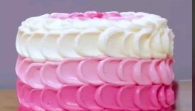 PINK OMBRE CAKE 🩷| PINK colored buttercream cake decoration #shorts #cakedecoration