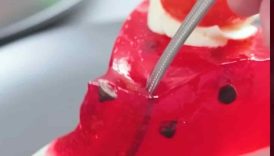 Watermelon Jelly Cake 🍉 🎂 | Jello Pudding Dessert Recipe | #Shorts #viralcakes