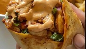 honey chipotle chicken wrap 🍯🌶️✨