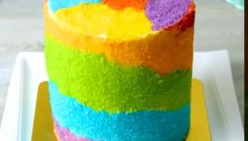 🌈 Sand Art Cake – Colorful Layered Dessert Masterpiece! 🎂✨ #shorts #cake #dessert