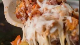 Cheesy Mexican Style Fajitas TACOS DE ALAMBRE #shorts