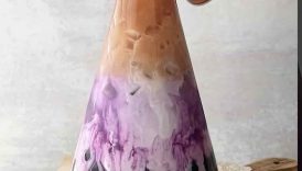 Ube Coffee Boba Latte in a Flask! #bubbletea